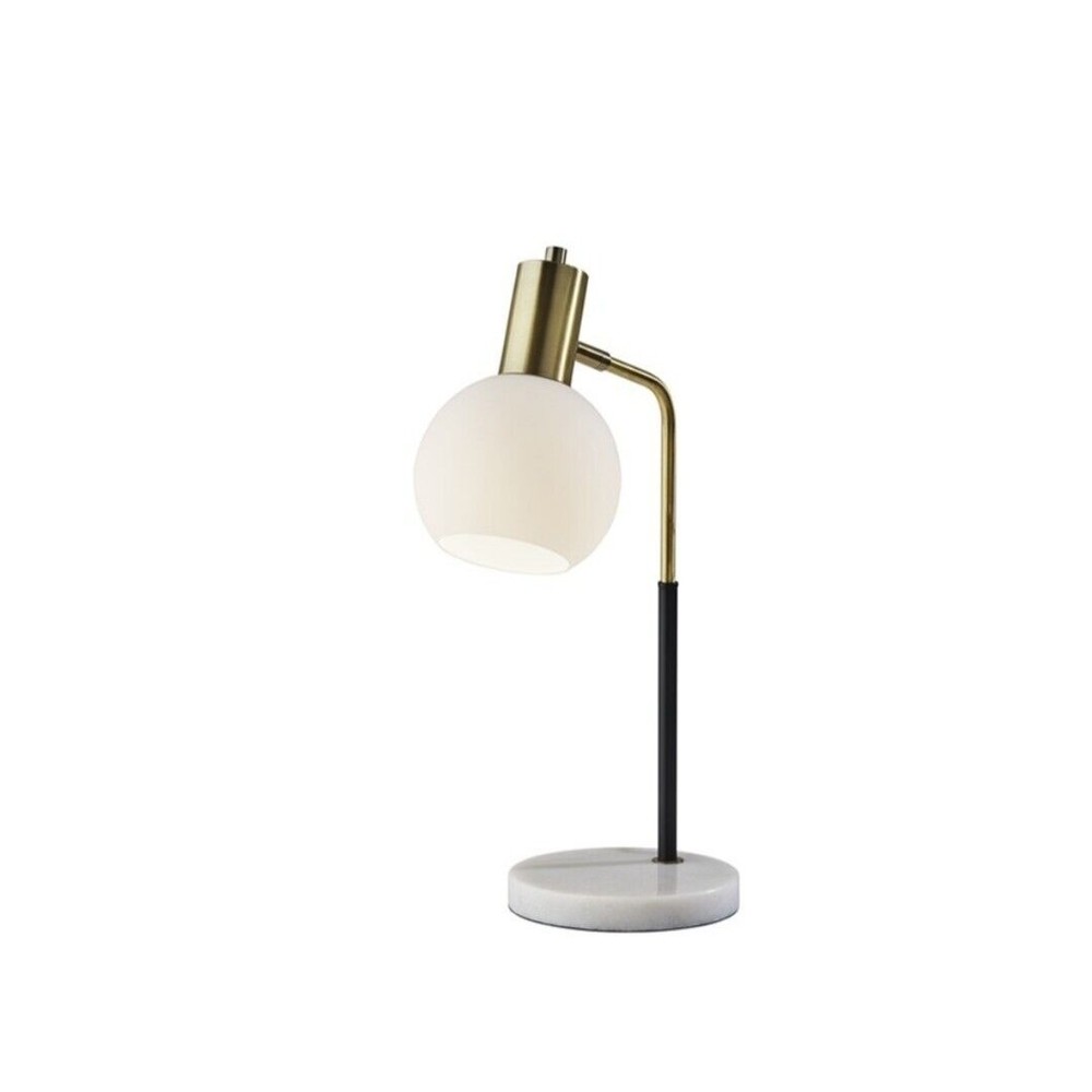 Adesso Corbin Desk Lamp Black and Antique Brass New in Box Free Shipping